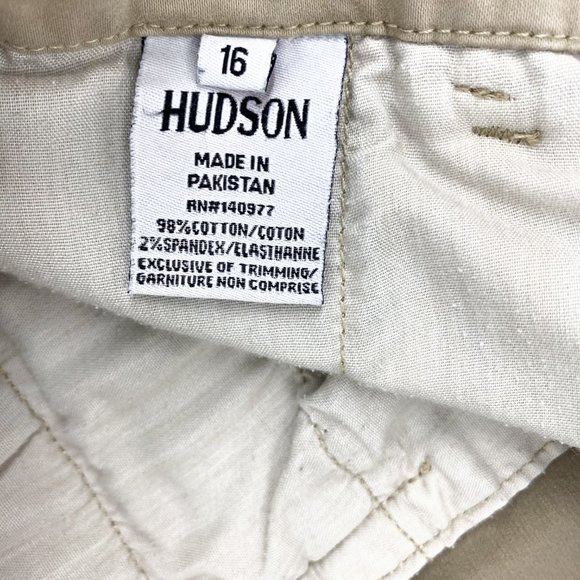 HUDSON Chino Khaki Raw Hem Shorts - Picture 6 of 9